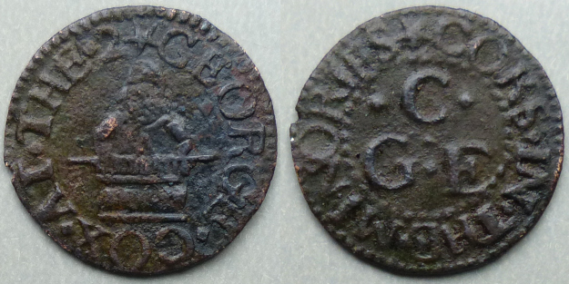 The Minories, George Cox AT THE 2 COKS farthing